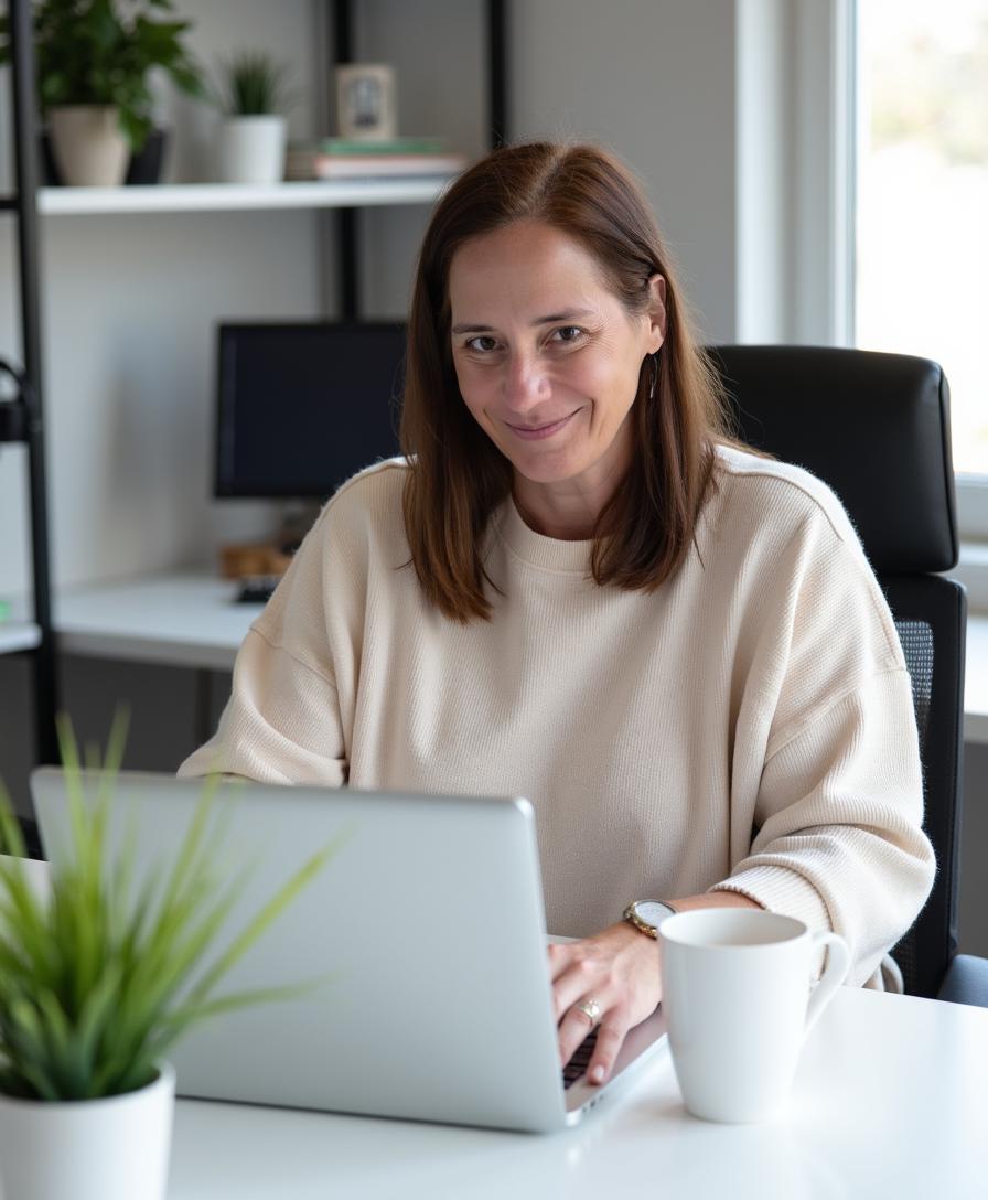 Emily Lewis-Pinnell in a media interview